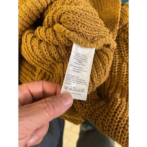 Madewell Sweater Women's XXS Mustard Yellow Pullover Knit (Runs Big) - Picture 4 of 5
